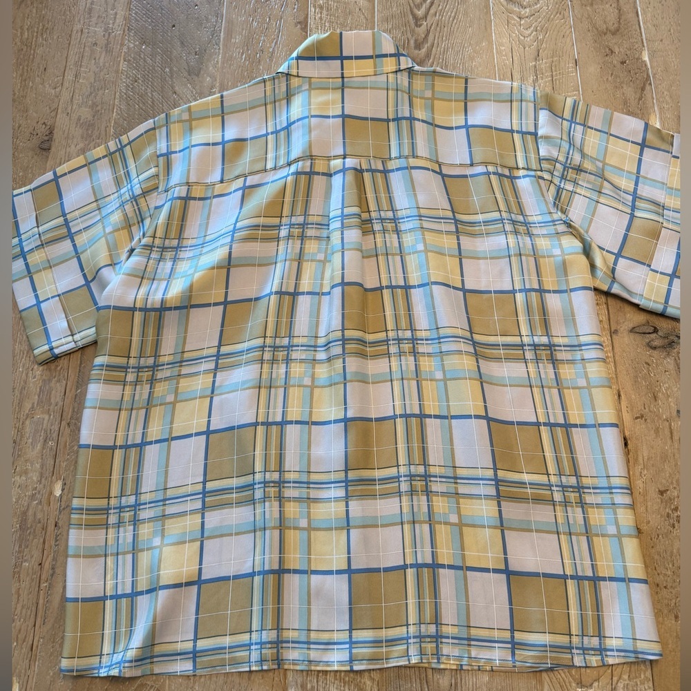 Zimmermann Multicolor Plaid Pastel Women’s Silk Short Sleeve - Picture 7 of 8